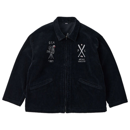 CORDUROY ZIP UP JACKET EMBROIDERY (SANDLOT)
