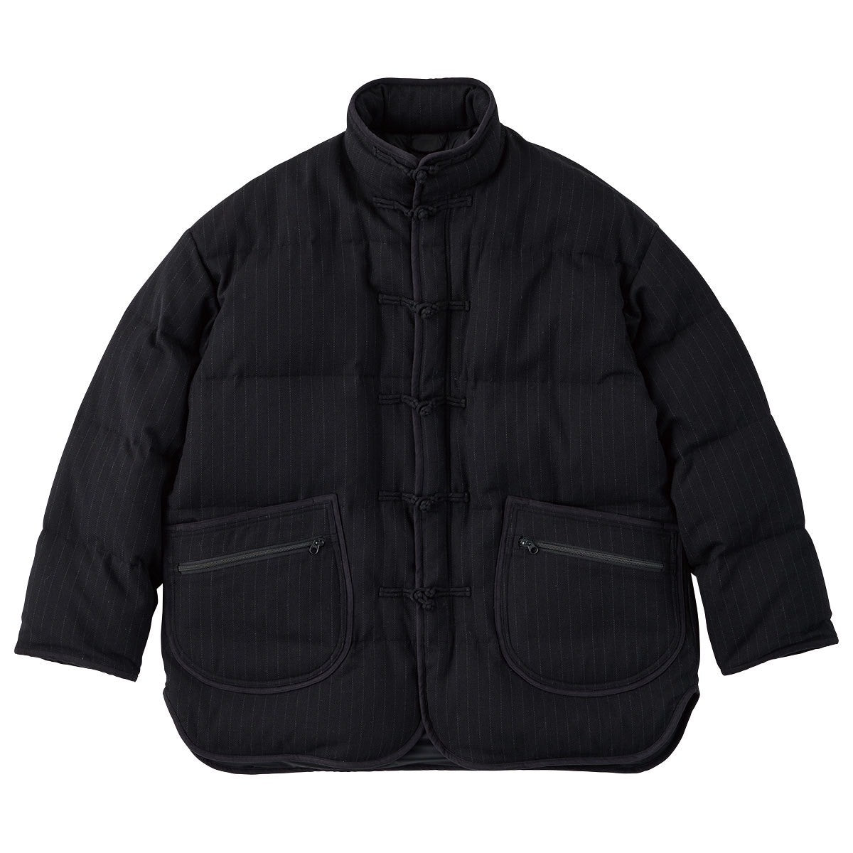 PIN STRIPE CHINESE DOWN JACKET