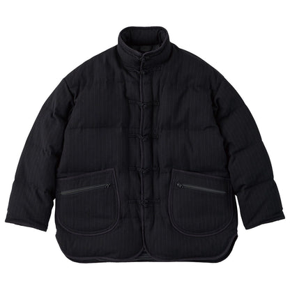 PIN STRIPE CHINESE DOWN JACKET