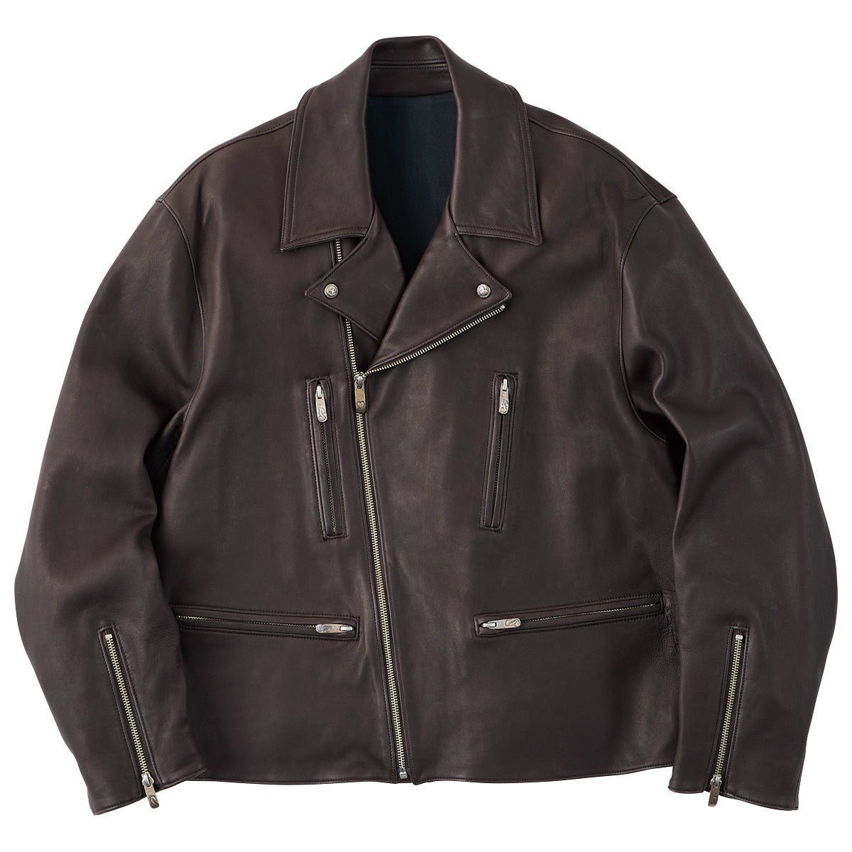 LEATHER RIDERS JACKETⅡ W/LOVE & PEACE SILVER (ENTREFINO)