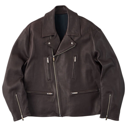 LEATHER RIDERS JACKETⅡ W/LOVE & PEACE SILVER (ENTREFINO)