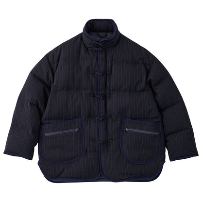 PIN STRIPE CHINESE DOWN JACKET