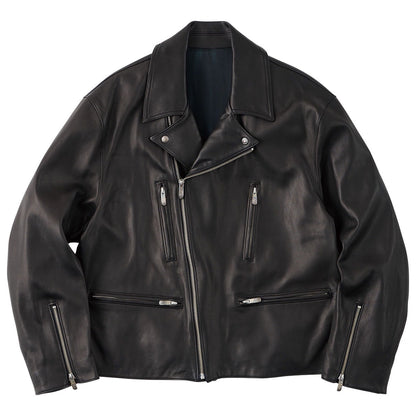 LEATHER RIDERS JACKETⅡ W/LOVE & PEACE SILVER (ENTREFINO)