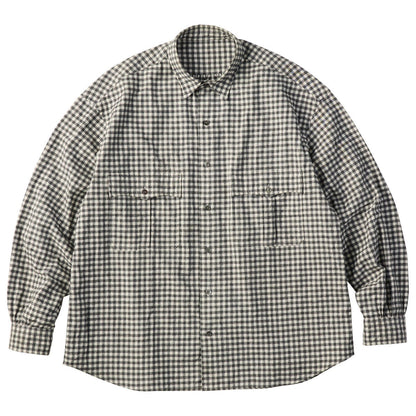 ROLL UP FLANNEL GINGHAM CHECK SHIRT