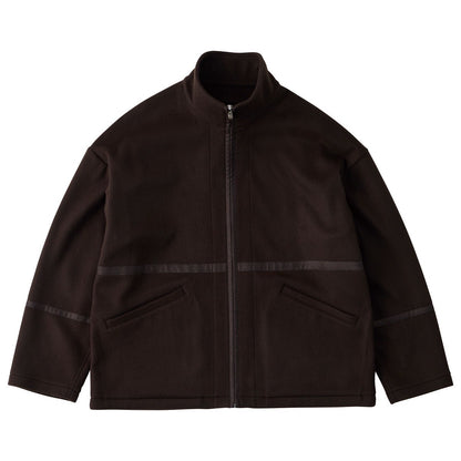 CASHMERE ZIP UP JACKET W/SILVER ZIPPER (BABY CASH)