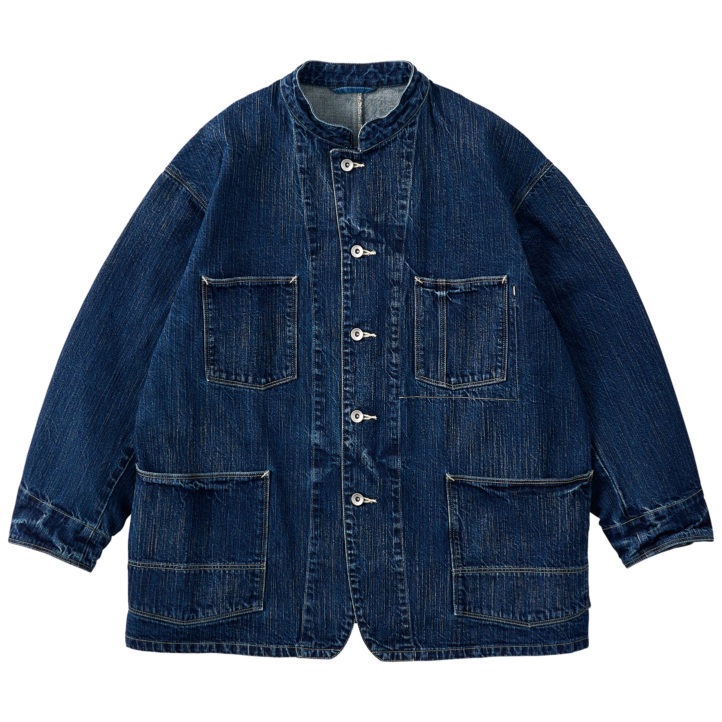 STEINBECK DENIM STAND COLLAR JACKET
