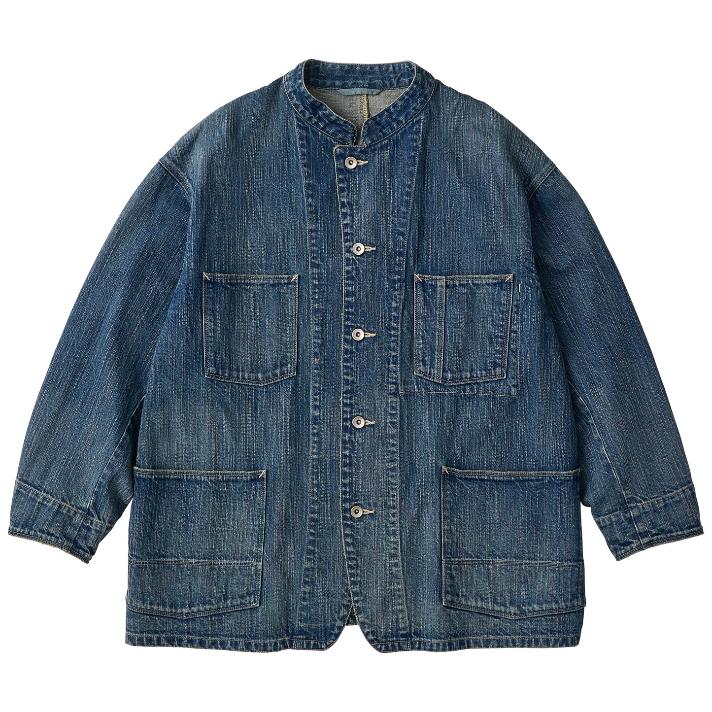 STEINBECK DENIM STAND COLLAR JACKET