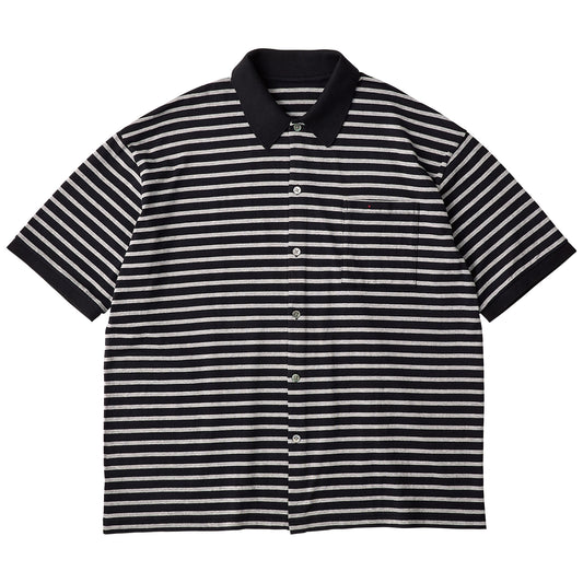 H/W BEATNIK BORDER OPEN POLO SHIRT