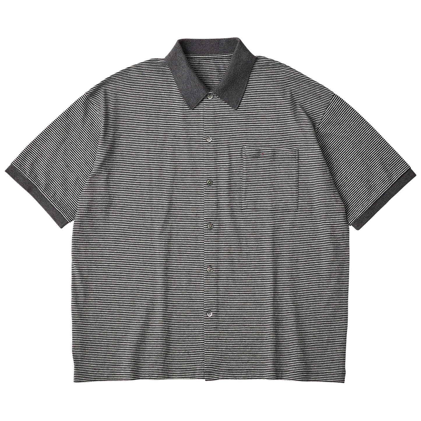 H/W BEATNIK BORDER OPEN POLO SHIRT