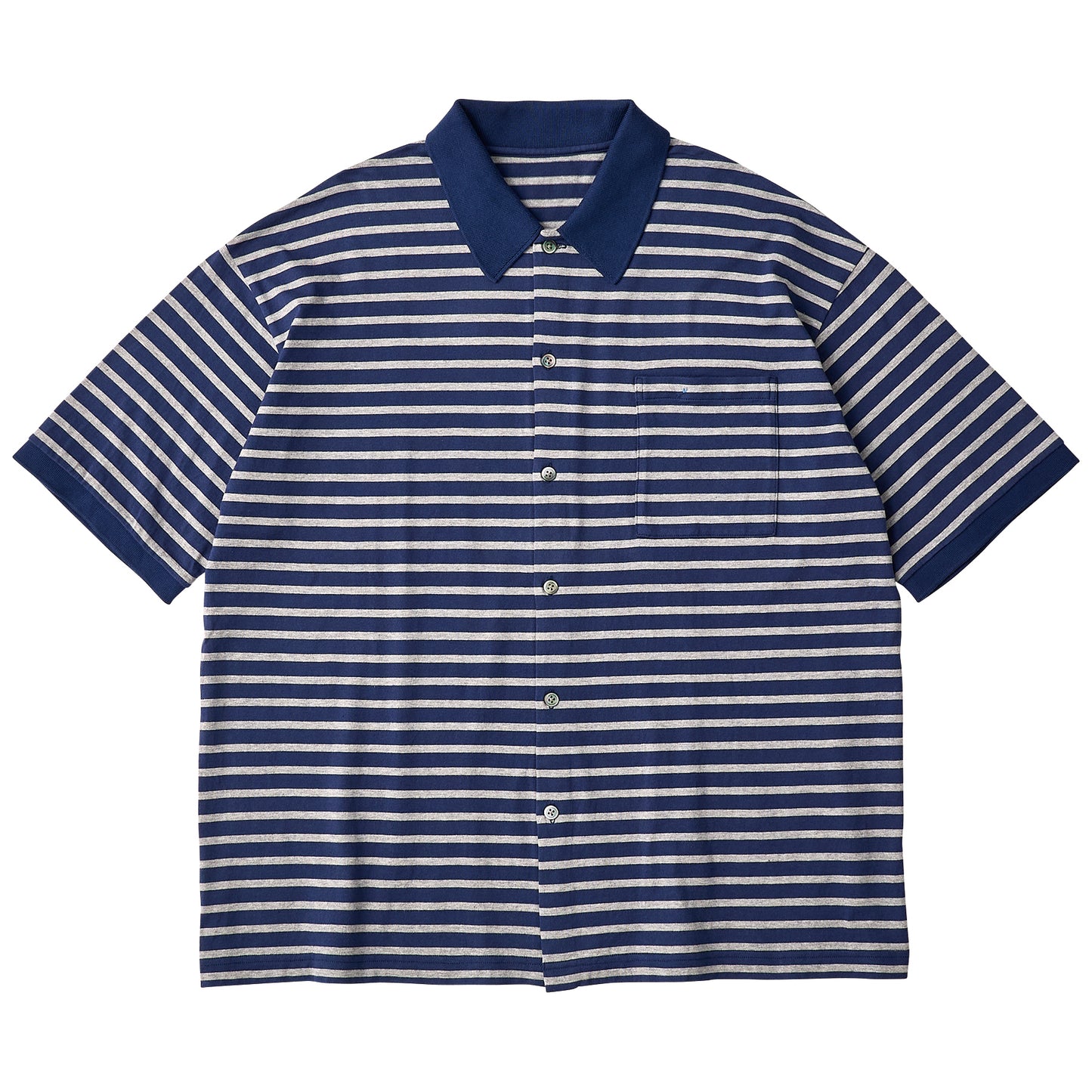 H/W BEATNIK BORDER OPEN POLO SHIRT