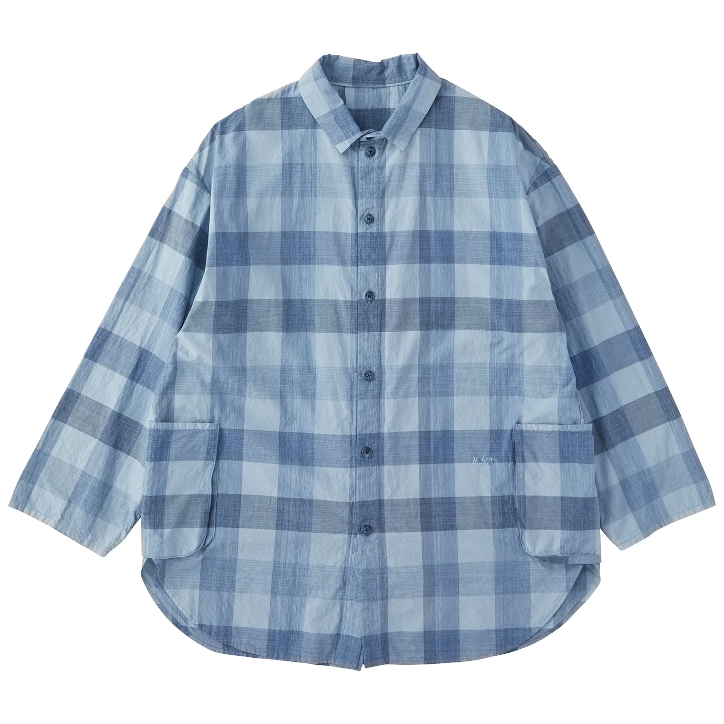 H/W INDIGO CHECK SHIRT JACKET