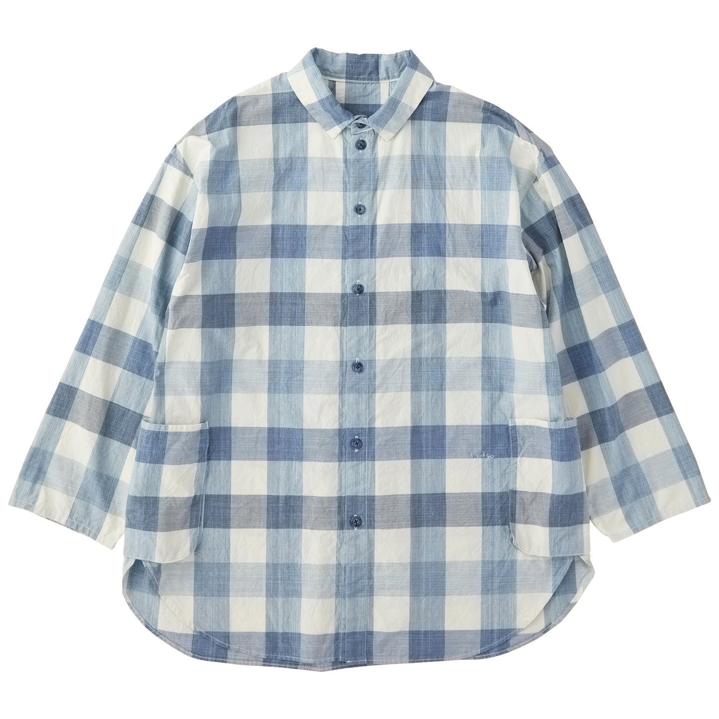 H/W INDIGO CHECK SHIRT JACKET