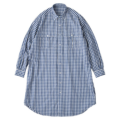 ROLL UP GINGHAM CHECK SHIRT DRESS