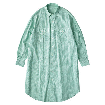 ROLL UP STRIPE SHIRT DRESS