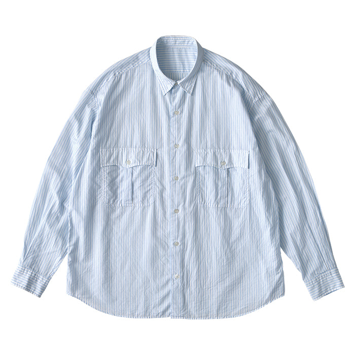ROLL UP BLUE STRIPE SHIRT (ALUMO FABRIC)
