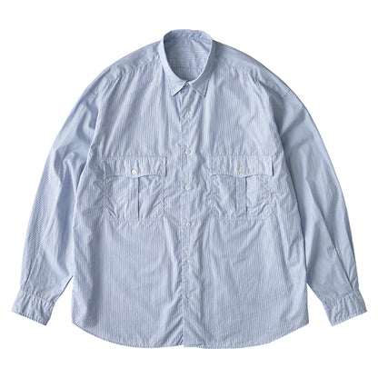 ROLL UP STRIPE SHIRT (ALUMO FABRIC 120/2)