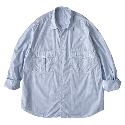 ROLL UP STRIPE SHIRT (ALUMO FABRIC 120/2)