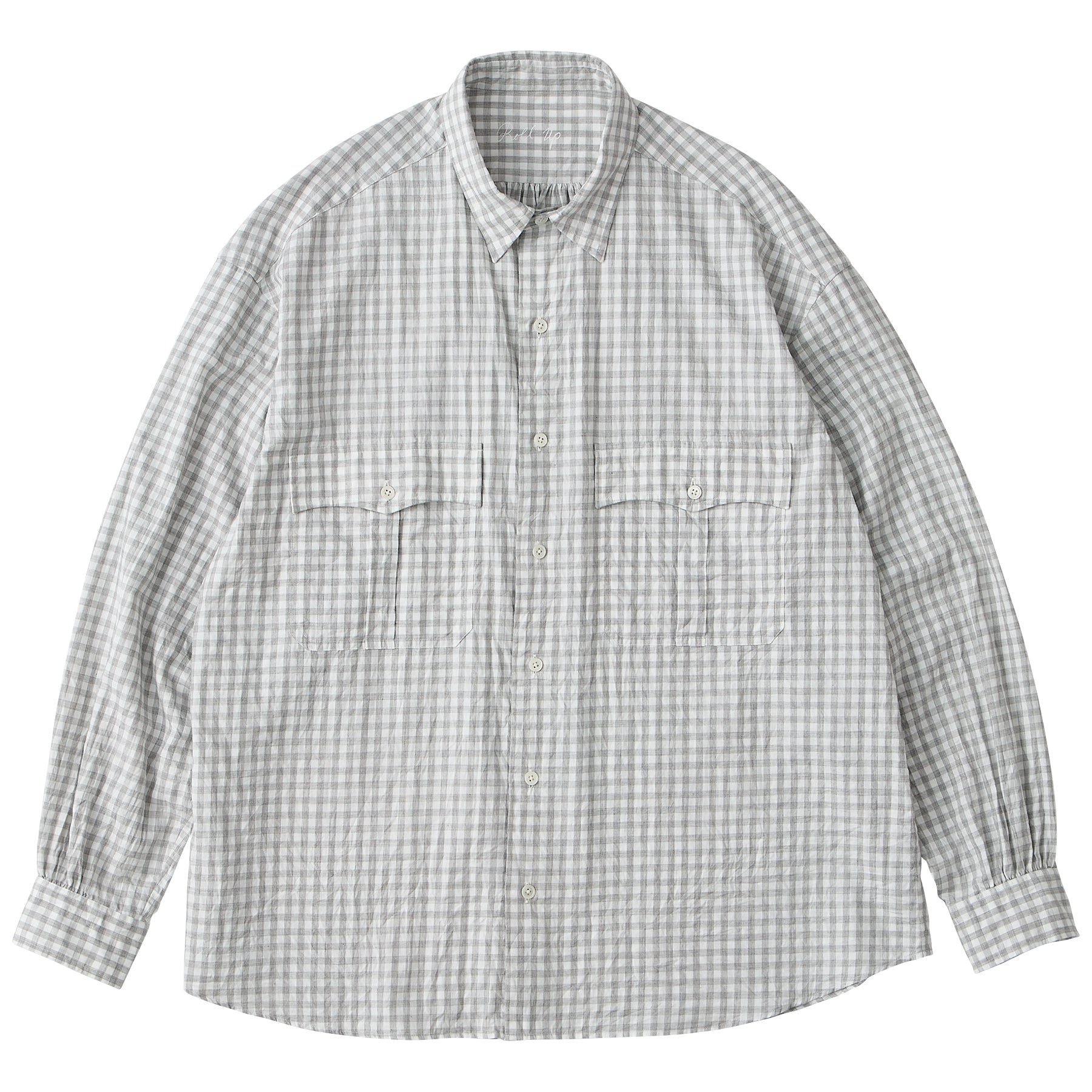 ROLL UP HEATHER ギンガムチェックシャツ(GIZA 120/2) ROLL UP HEATHER GINGHAM CHECK SHIRT (GIZA 120/2) – CLASSIC