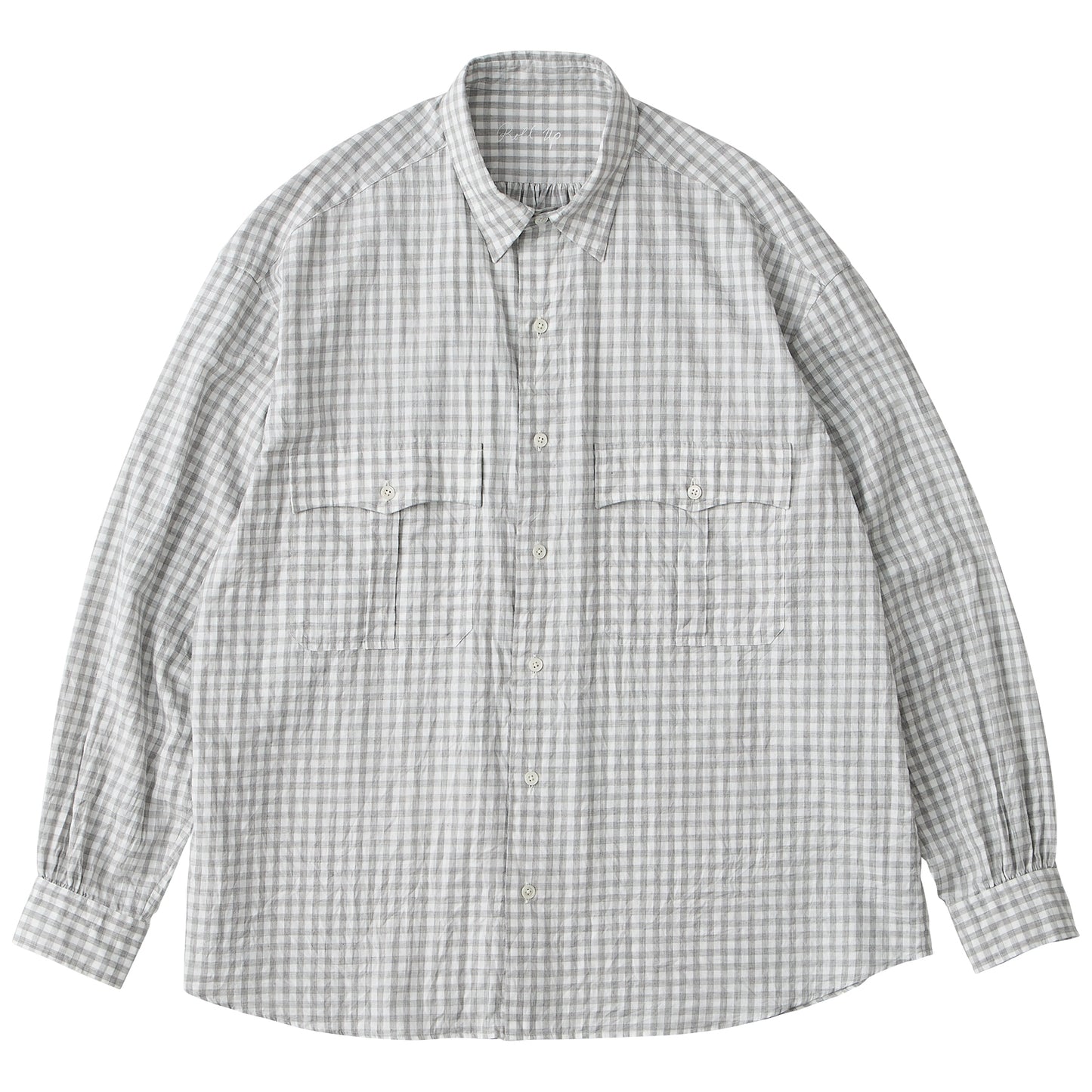 ROLL UP HEATHER GINGHAM CHECK SHIRT (GIZA 120/2)