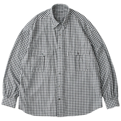 ROLL UP HEATHER GINGHAM CHECK SHIRT (GIZA 120/2)
