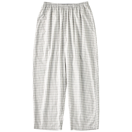 HEATHER GINGHAM CHECK PEACE PANTS (GIZA 120/2)