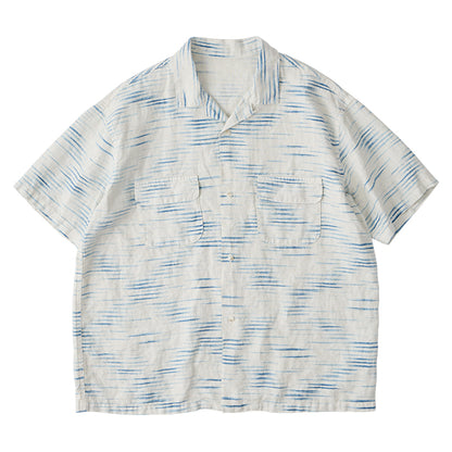 OLD FRANCE INDIGO PRINT SHIRT