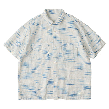 OLD FRANCE INDIGO PRINT SHIRT