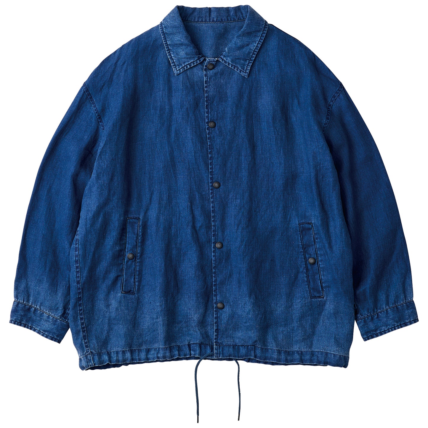 INDIGO LINEN COACH JACKET