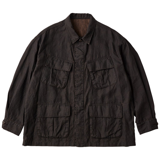 FARMER`S LINEN MILITARY JACKET