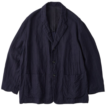PIN STRIPE LINEN COTTON CLASSIC JACKET