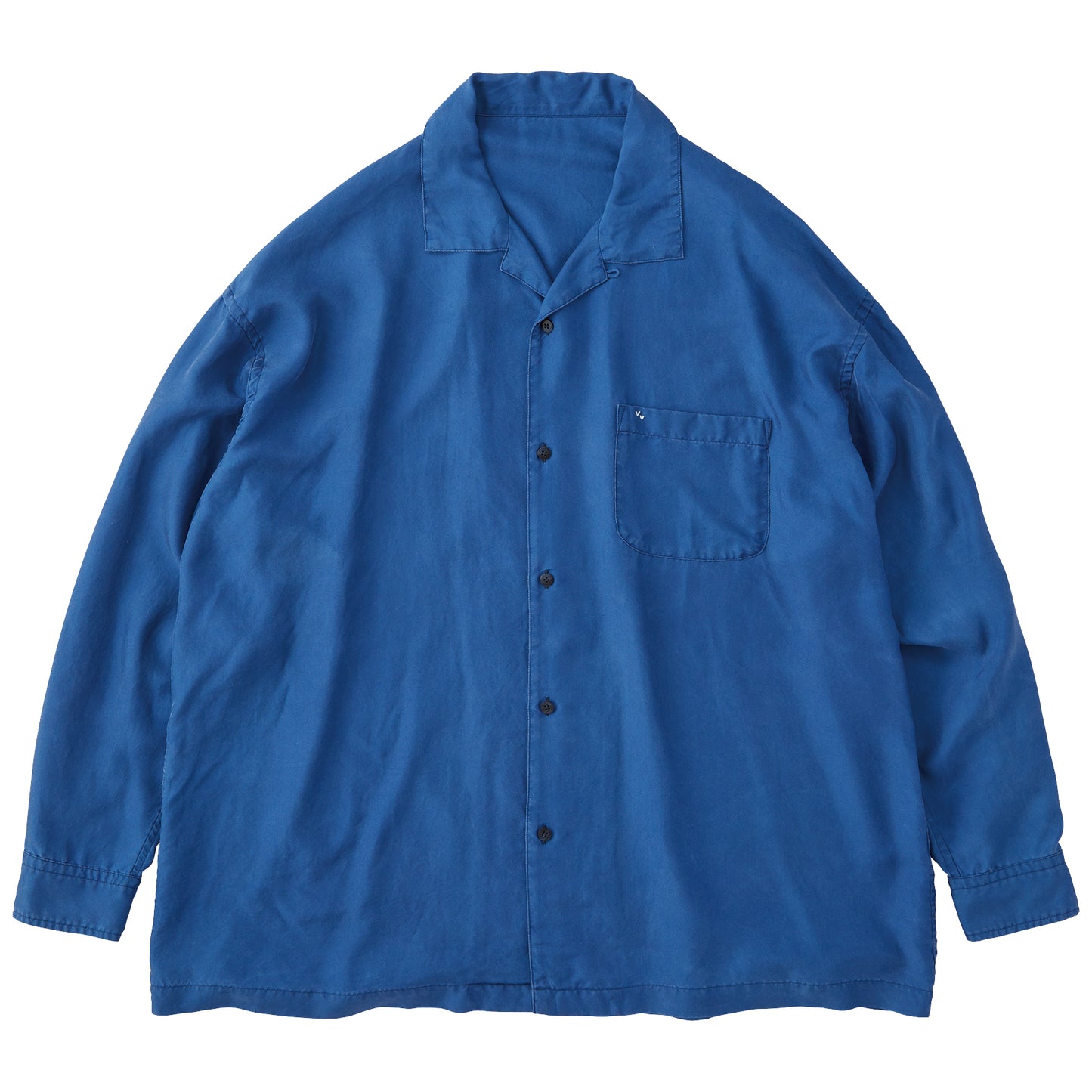 H/W INDIGO SILK LONG SHIRT