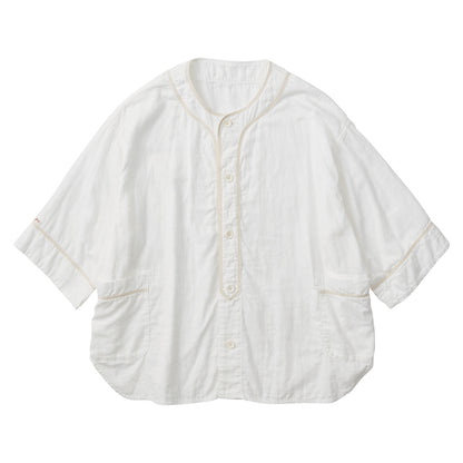SUVIN GOLD GAUZE BASEBALL SHIRT