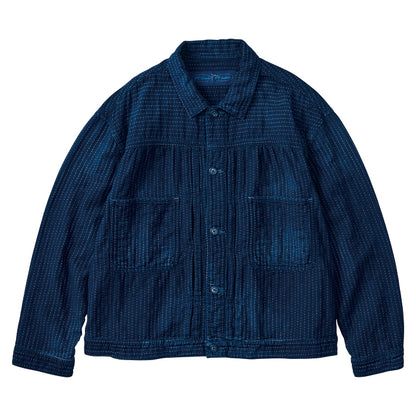 SASHIKO STRIPE SHORT JACKET