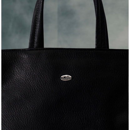 "PC EXCLUSIVE" LEATHER MINI TOTE BAG W/SILVER CHARM