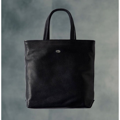 "PC EXCLUSIVE" LEATHER MINI TOTE BAG W/SILVER CHARM