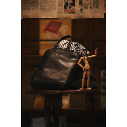 "PC EXCLUSIVE" LEATHER MINI TOTE BAG W/SILVER CHARM