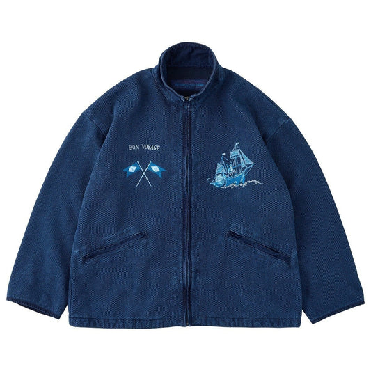 PC KENDO ZIP UP JACKET EMBROIDERY (LE TOUR DU MONDE)